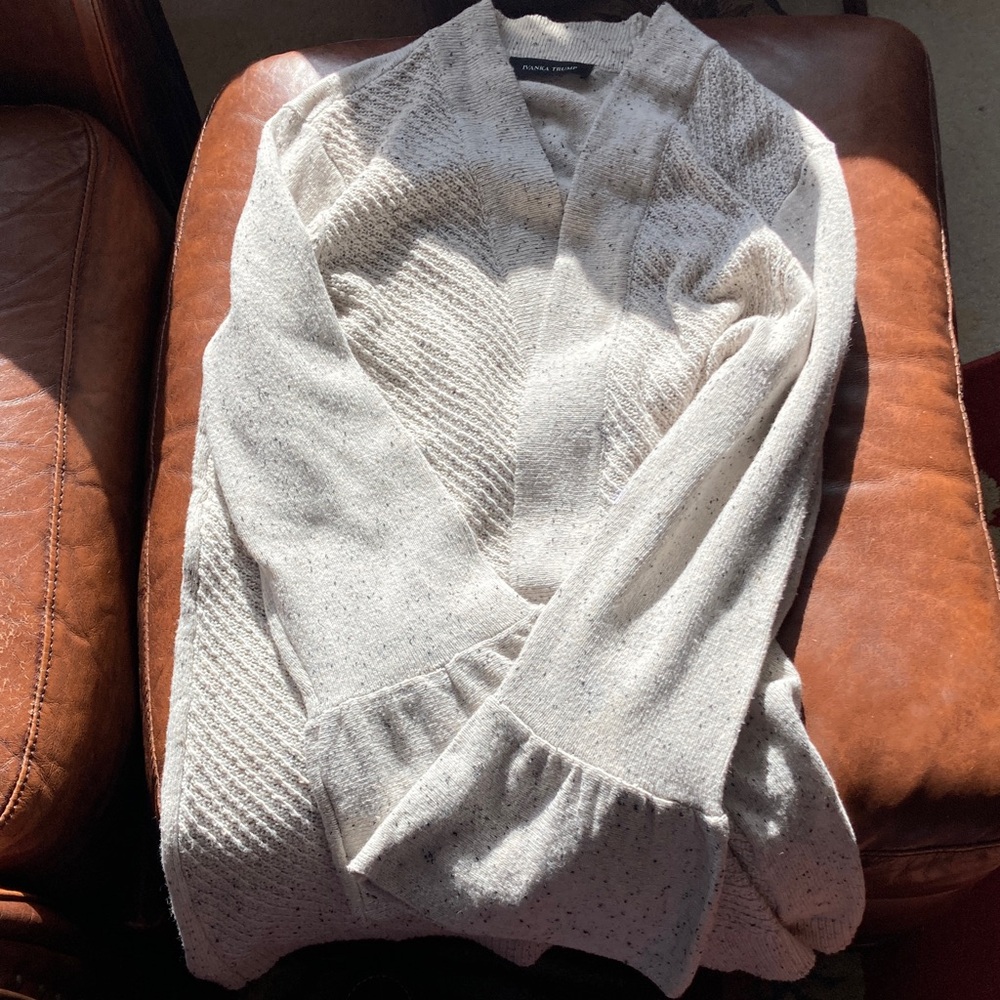 Ivanka Trump Cream Cardigan Sweater